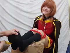 ¡Mira a Megumin cosquilleando ahora! - Anime, Cosplay, Cosquillas Porno